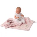 Noworodek Bimba na różowym kocyku 35 cm Llorens