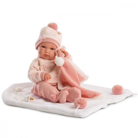 Noworodek Bimba z kocykiem 35 cm Llorens