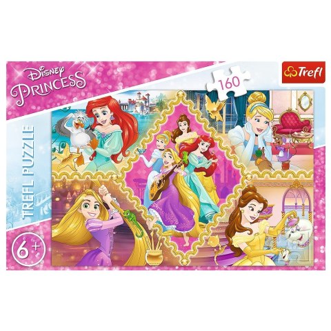 Puzzle 160 elementów Przygody Ksieżniczek Trefl