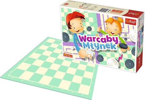 Gra Warcaby/Młynek ilustrowany Trefl