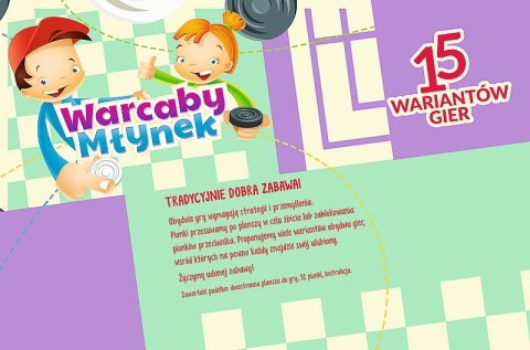 Gra Warcaby/Młynek ilustrowany Trefl