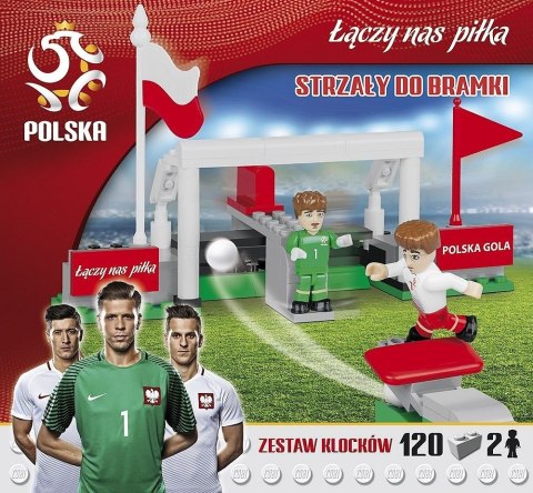 Klocki PZPN 120 elementów Strzały do bramki Cobi Klocki