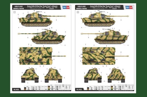 Model plastikowy German Sd.Kfz 182 King Tiger Porsche Turret Hobby Boss