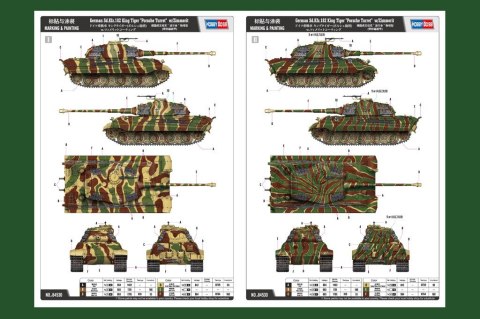 Model plastikowy German Sd.Kfz 182 King Tiger Porsche Turret Hobby Boss