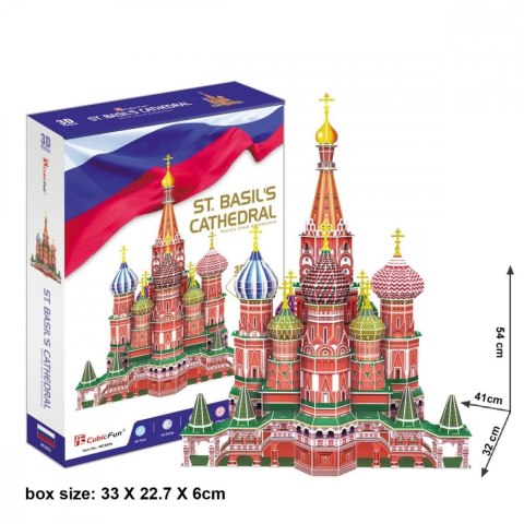 Puzzle 3D Sobór Wasyla 214 elementów Cubic Fun