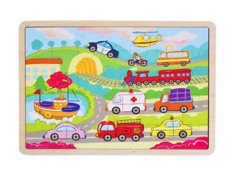 Puzzle drewniane - Pojazdy Brimarex