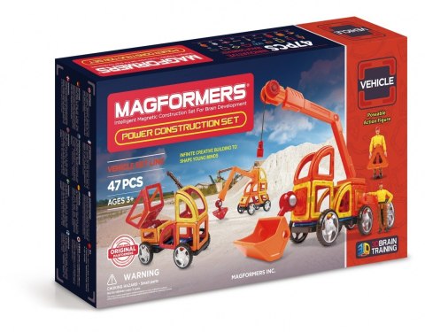 Klocki Vehicle Power Construction 47 elementów Magformers
