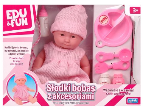 Lalka Bobas z akcesoriami EDU&FUN różowa Artyk