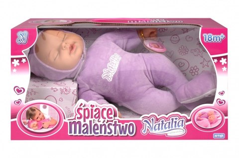 Lalka Natalia Śpiące Maleństwo - fioletowa Artyk