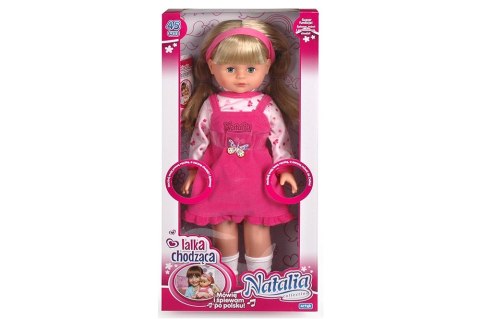 Lalka Natalia chodzi i śpiewa 45 cm w sukience Artyk