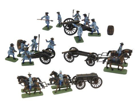 Model plastikowy Szwedzka artyleria Karola XII 17-18 Zvezda