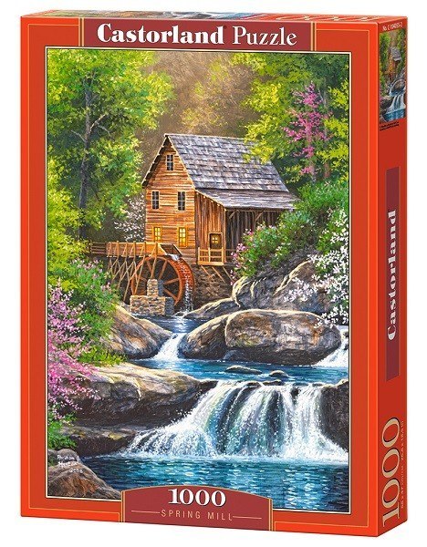 Puzzle 1000 elementów Młyn wiosna Castor