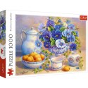 Puzzle 1000 elementĂłw - Niebieski bukiet Trefl