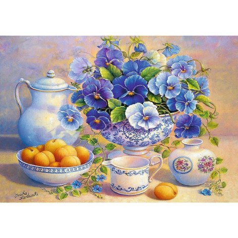 Puzzle 1000 elementĂłw - Niebieski bukiet Trefl