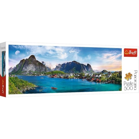 Puzzle 500 elementĂłw Panorama - Archipelag Lofoty, Norwegia Trefl