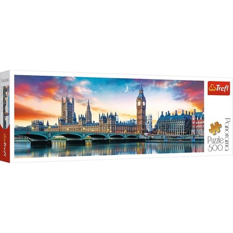 Puzzle 500 elementów Panorama - Big Ben i Pałac Westminsterski Trefl