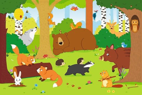 Puzzle Baby 15 elementów Maxi - Zwierzęta w lesie Trefl