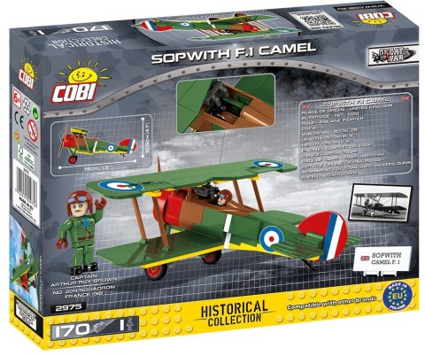 Klocki Armia Historical Colleciton 170 elementów Sopwith F. 1 Camel - brytyjski samolot myśliwski Cobi Klocki