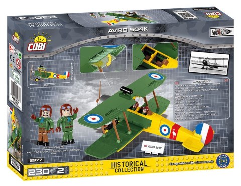 Klocki Armia Historical Collection 230 elementów AVRO 504K - Brytyjski samolot wielozadaniowy Cobi Klocki