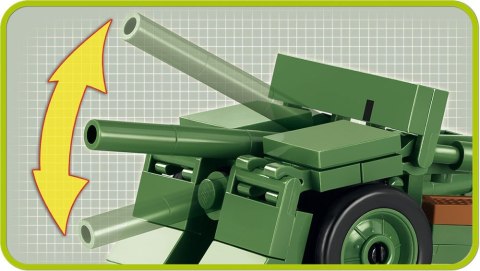 Klocki Armia Historical Collection 70 elementów 37 mm wz.36 Bofors - Szwedzka armata Cobi Klocki