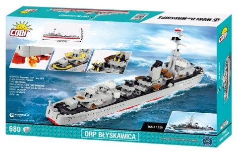 Klocki World of Warships 680 elementów - ORP Błyskawica Cobi Klocki