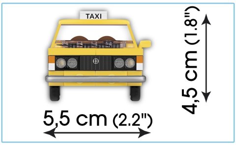 Klocki Youngtimer Collection 89 elementów FSO 125p Taxi Cobi Klocki