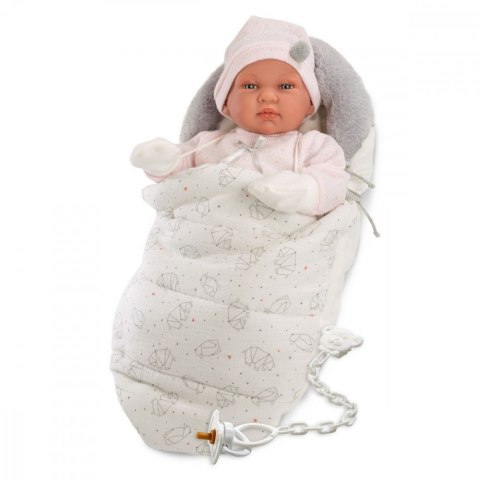 Lalka Bobas Beba w beciku 44 cm Llorens