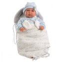 Lalka Bobas Bebo w beciku 44 cm Llorens