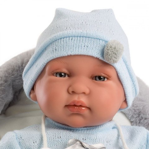 Lalka Bobas Bebo w beciku 44 cm Llorens