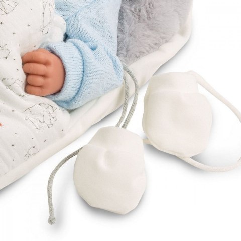 Lalka Bobas Bebo w beciku 44 cm Llorens