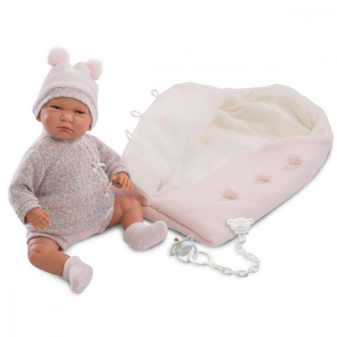 Lalka Bobas Lala w różowym beciku 42 cm Llorens