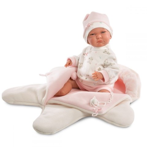Lalka Bobas Lala w różowym kombinezonie 42 cm Llorens