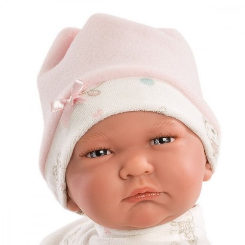 Lalka Bobas Lala w różowym kombinezonie 42 cm Llorens