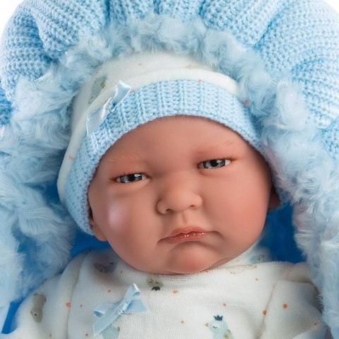 Lalka Bobas Lalo w niebieskim beciku 42 cm Llorens