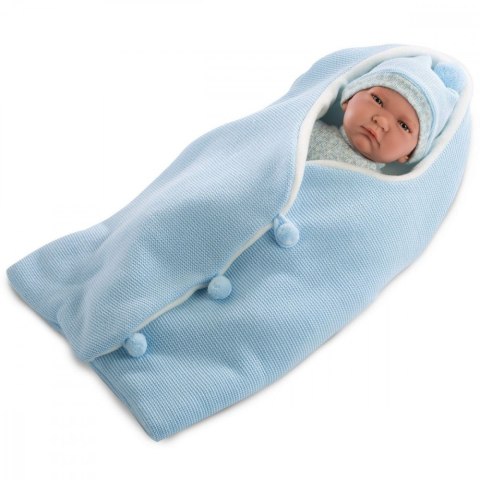 Lalka Bobas Lalo w niebieskim beciku 42 cm Llorens