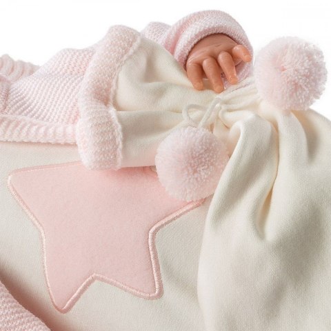 Lalka Bobas Mimi na różowym kocyku 42 cm Llorens