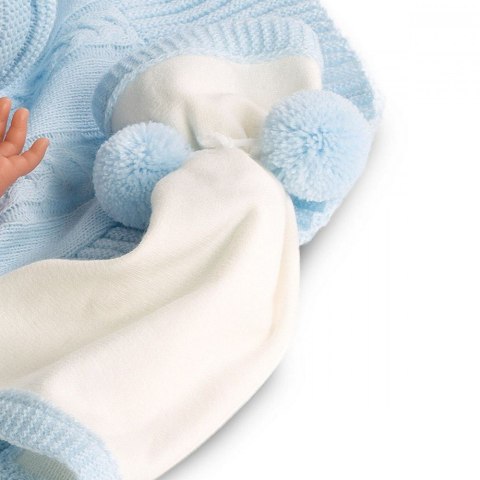 Lalka Bobas Mimo na niebieskim kocyku 42 cm Llorens