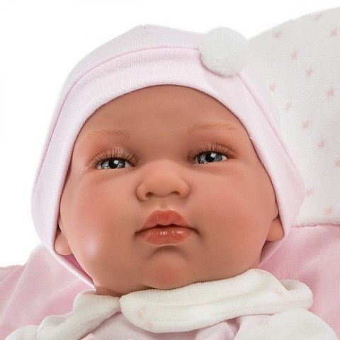 Lalka Bobas Tina na różowym kocyku 43 cm Llorens