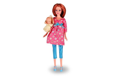 Lalka Natalia w ciąży, różowa 29 cm Artyk