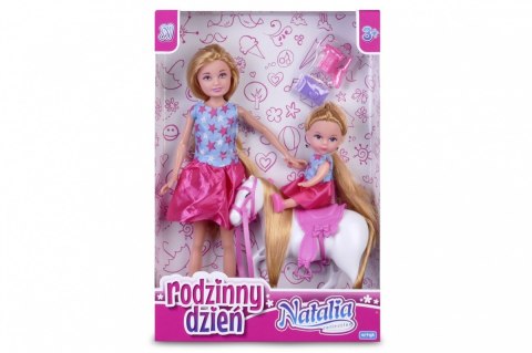 Lalka Natalia z córeczką i konikiem Artyk