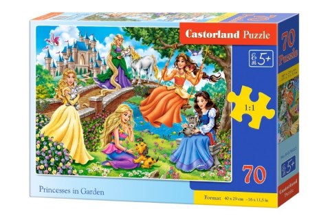 Puzzle 70 elementów - Księżniczki w ogrodzie Castor