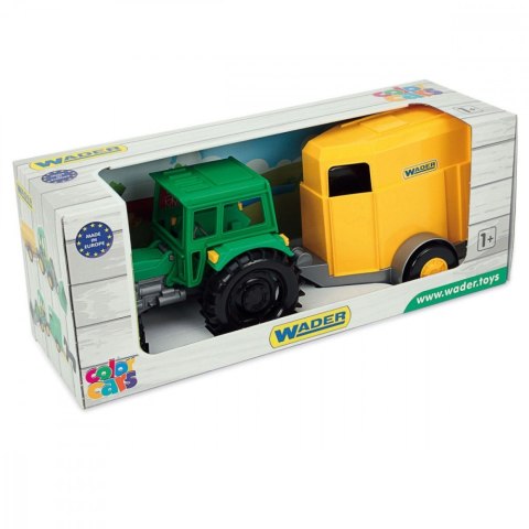 Traktor Farmer z przyczepą dla konia 38 cm Wader