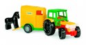 Traktor z przyczepą na konia 38 cm w folii Wader