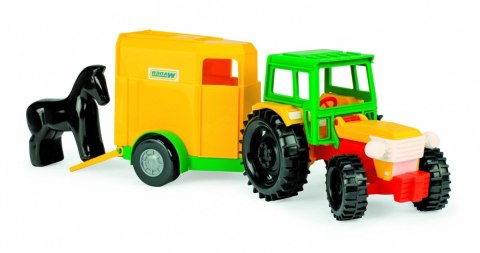 Traktor z przyczepą na konia 38 cm w folii Wader