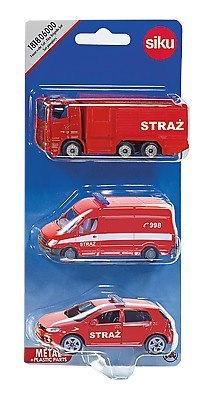 Zestaw pojazdów Straży Pożarnej - wersja polska Siku