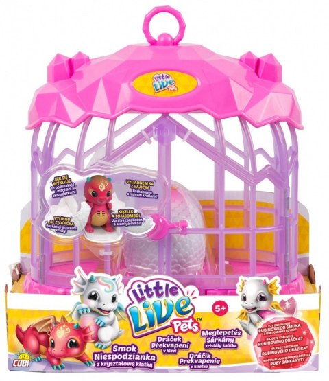 Figurka Little Live Pets Smok z kryształową klatką Cobi