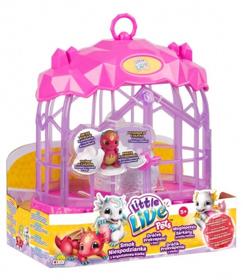 Figurka Little Live Pets Smok z kryształową klatką Cobi