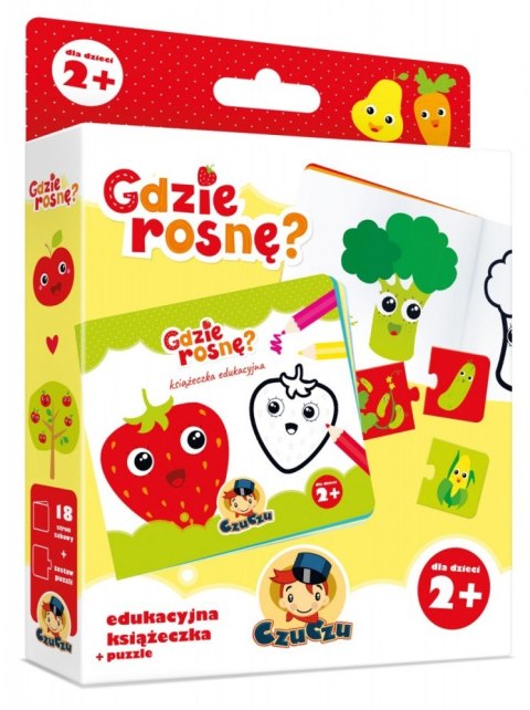 Książeczka edukacyjna + Puzzle - Gdzie rosnę? CzuCzu