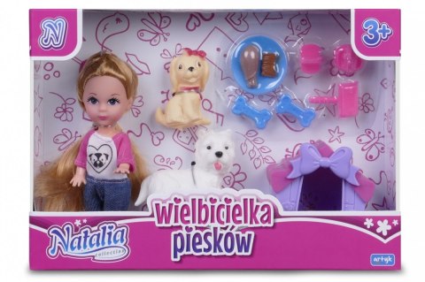 Lalka Natalia z pieskiem i akcesoriami Artyk