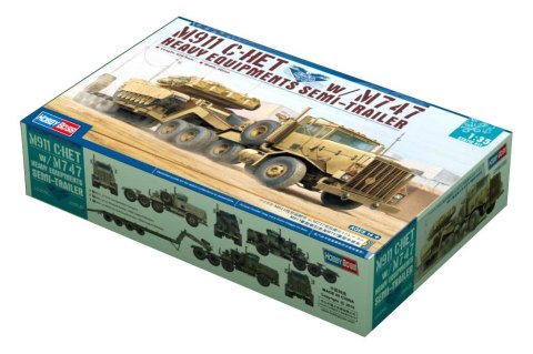 Model plastikowy M911 C-HET w/m747 - Transporter z naczepą Hobby Boss